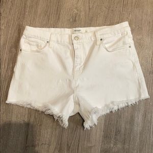 Hudson Gemma Cutoff White Denim Shorts